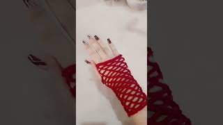 Crochet fishnet gloveseasy crochet fingerless gloves tutorial crochetglovesart fingerlessgloves [upl. by Eiboj]