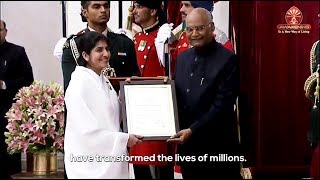 BK Shivani Receiving Nari Shakti Award From The President Of India [upl. by Boys]