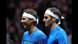 2017 Laver Cup Doubles R NadalRFederer vs SQuerreyJSock  FULL MATCH [upl. by Mot743]