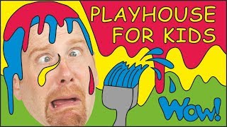 Playhouse for Kids  MORE English Stories for Children from Steve and Maggie  Learn Wow English TV [upl. by Ainavi]