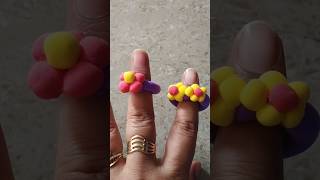 DIY How to make clay ringsclay se ring kaise bnayendayshortsytshortstrendingcrafternedarahman [upl. by Corneille]