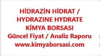 HİDRAZİN HİDRAT  HYDRAZINE HYDRATE [upl. by Huda]