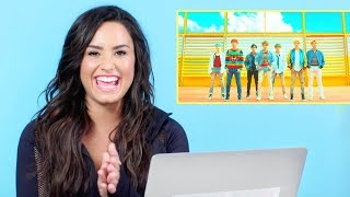 Demi Lovato reacts to KPop [upl. by Sibbie965]