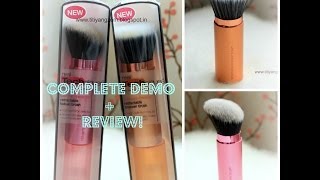 Real Techniques Retractable Bronzer amp Kabuki Brush DemoComparison  Winner Announced [upl. by Melisent182]