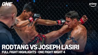 ONE Fight Night 4  Rodtang vs Joseph Lasiri Full Fight Highlights  Prime Video [upl. by Rengia]