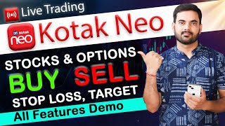 Kotak Neo Trading Demo  Kotak Neo Me Option Trading Kaise Kare  Kotak Neo Intraday Trading Live [upl. by Eerat]