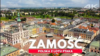 ZAMOŚĆ stare miasto i rynek z drona 4K Polska z lotu ptaka Aerial drone footage [upl. by Chere]