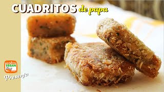 Cuadritos de papa  Cocina Vegan Fácil [upl. by Kielty]