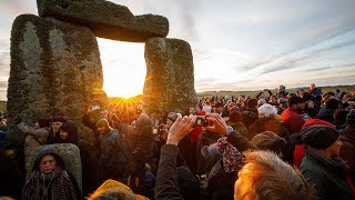 Crowd gathers at Stonehenge to mark winter solstice 2019 [upl. by Aerdnaid]