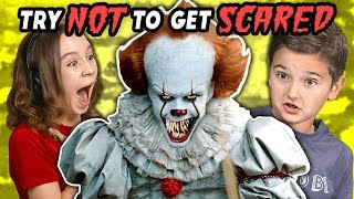 Kids React To Try Not To Get Scared Challenge [upl. by Ycats]