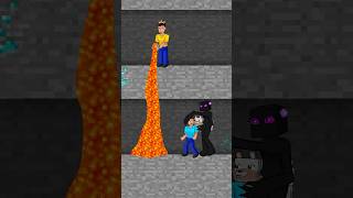 Save Steve and Dog from Lava Minecraft Animation shorts animation [upl. by Leonore519]