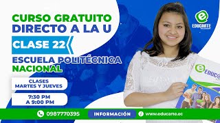 🔴Curso Gratuito📕Admisión 2024🏫Ingreso a la Universidad📚Clase 22 🧠Escuela Politécnica Nacional EPN [upl. by Henriques]