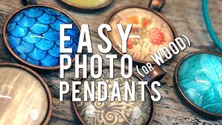 Make Glass Photo Pendants  EASY HowTo Cabochon Necklace [upl. by Rosalee]