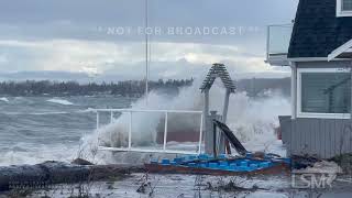 010722 Tides Flood Birch Bay Washington [upl. by Purington]