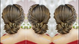 Easy Hair Gorgeous Wedding Hairstyles Updo Messy Curl braids tutorial hairdo bride [upl. by Nashoma]