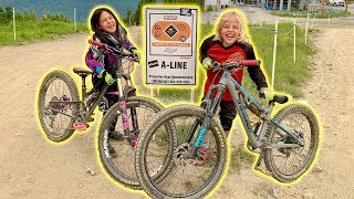 8 Year Olds Ride ALine in Whistler Mountain Bike Park CUTE [upl. by Aloiv279]