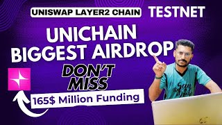 Unichain Airdrop Full Guide  165M Funding  Unichain Testnet  Unichain Uniswap Airdrop Earn free [upl. by Anilad]