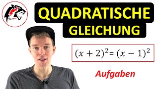 QUADRATISCHE Gleichungen lösen x hoch 2  Mathe Tutorial [upl. by Haeluj525]