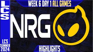 NRG vs DIG Highlights ALL GAMES  LCS W6D1 Summer 2024  NRG Esports vs Dignitas Week 6 Day 1 [upl. by Ynnahc739]