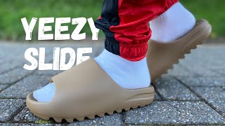 THESE ARE EXPENSIVE YEEZY SLIDE CORE REVIEW amp ON FOOT [upl. by Lovell]