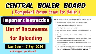 Documents For Competent Person Exam for Inspection and Certification of Boiler [upl. by Mctyre]