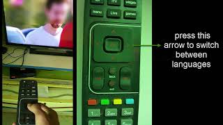 how to change tv channel audio language from english to tamil hindi in Airtel digital tv remote [upl. by Nailimixam61]