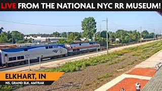 Elkhart Indiana USA  Virtual Railfan LIVE [upl. by Quintana956]