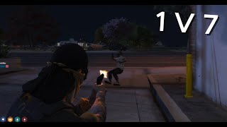 downing 7 people in one fight Anarchy Nopixel Public [upl. by Rekyr]