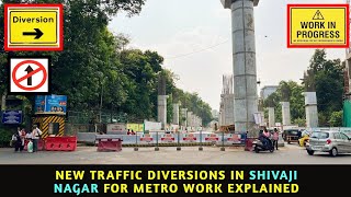 Pune Metro Vlog 336  New Traffic Diversions In Shivajinagar For Metro Work Explained [upl. by Anawit]