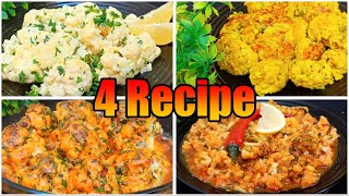 4 Recettes Différentes De ChouFleur  4 Different Cauliflower Recipes  ASMR Recipe  CUISINE [upl. by Hsac172]