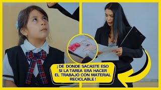 Niña inocente presentó este trabajó a su maestra mamá y delato la infidelidad de su padre [upl. by Enilorac]