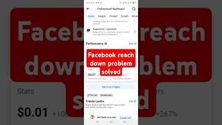 🔥Live Prof  facebook reach kaise badhaye  Facebook Reach Down Problem Solve facebooktips shorts [upl. by Calvinna]