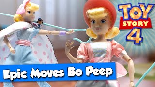 Epic Moves Bo Peep Action Doll  Review Unboxing and Stop Motion  New Toy Story 4 Toys [upl. by Asiek64]