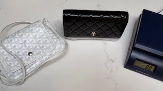 Comparison between the Goyard Plumet and the Chanel Wallet on chain WOC [upl. by Dnarb967]