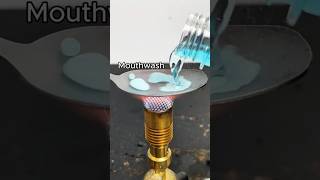 Mouthwash vs fire spoon 😱 experiment youtubeshorts amazing [upl. by Leotie]