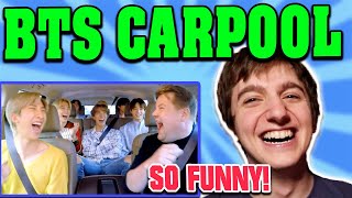 BTS Carpool Karaoke REACTION  James Corden Joins The Group [upl. by Seldon]