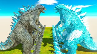 Legendary Godzilla War  Growing Godzilla 2014 VS Ice Godzilla Form Shimo Size Comparison Godzilla [upl. by Notxap412]