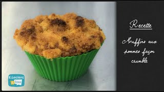 C’en cuisine – Muffins aux pommes façon crumble [upl. by Haneekas]