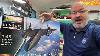 Unboxing the Revell 148 Scale Lockheed SR71 Blackbird Kit Model [upl. by Arriaet]