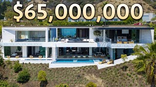 Inside a 65000000 Beverly Hills Ultra Modern MEGA MANSION [upl. by Akit701]