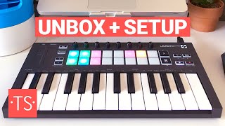 Novation Launchkey Mini MK3 25 key MIDI keyboard  Unboxing and Setup with Ableton Live [upl. by Ativad]