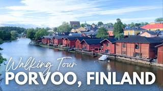 Historic Old Town of PORVOO  Walking Tour Finland [upl. by Pampuch378]