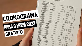 CRONOGRAMA GRATUITO PARA O ENEM 2023 [upl. by Melena]