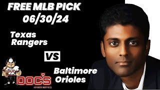 MLB Picks and Predictions  Texas Rangers vs Baltimore Orioles 63024 Free Best Bets amp Odds [upl. by Ledniahs]