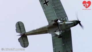 FlyBy │ Bücker Jungmann CASA 1131 │ Germany Bienenfarm 040715 [upl. by Atyekram]