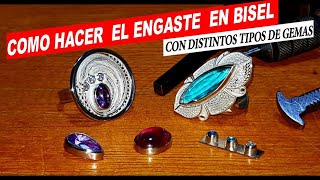 COMO HACER EL ENGASTE EN BISEL JOYERIA  bezel jewelry making [upl. by Salome774]