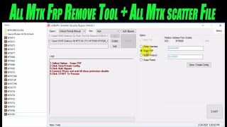 All Mtk Frp Remove Tool  All Mtk Scatter File [upl. by Applegate]