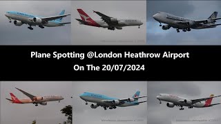 4K Plane Spotting London Heathrow Airport On The 20072024 [upl. by Nomelif]