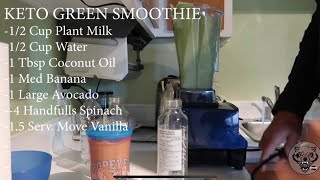 Green Keto Smoothie Recipe I Veganuary Day 16 [upl. by Ellennej]