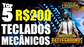 TOP 5 teclados MECÂNICOS GAMING RGB até R200 PTBR [upl. by Farleigh827]